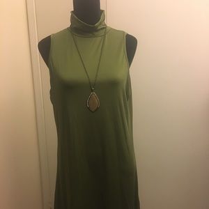 🆕NWOT Olive Turtleneck Sleeveless Bodycon Dress